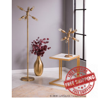Lumisource L-SPRKFL AB Spark Contemporary Floor Lamp in Antique Brass 